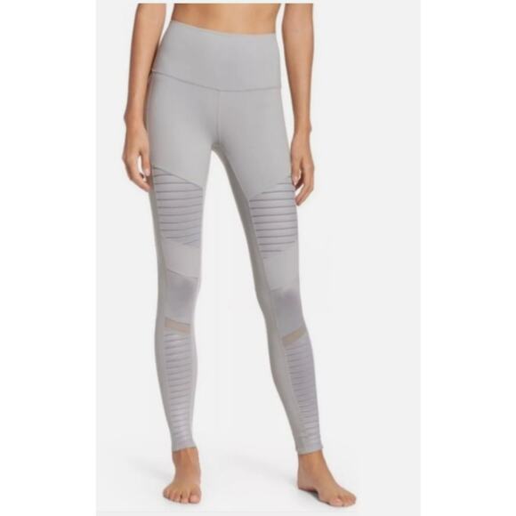 ALO Gray High Waist Moto Leggings in Gray // XS - Picture 1 of 9